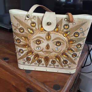🌞🌻🌼🌸 RARE. Enid Collins of Texas vintage Fiesta Del Sol Tote